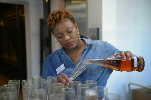 Mixologist, Jennifer Peeples, during mid day cocktail refresher